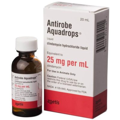 ANTIROBE (Clindamycin Hydrochloride) Aquadrops Liquid 25MG per ML 20ML