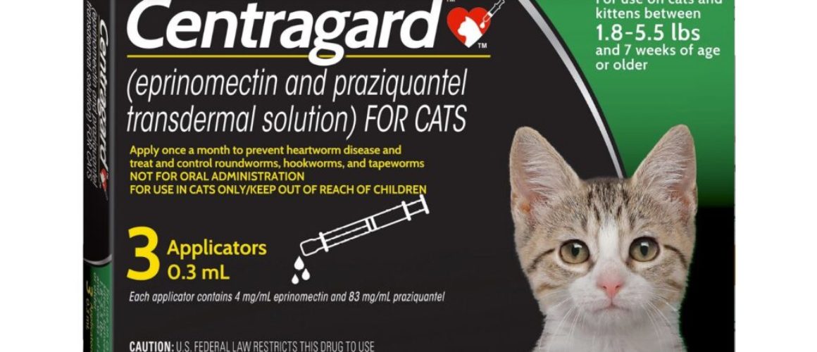 Centragard for Cats 1.8-5.5 lbs, 3 treatments (Green Box) By Centragard