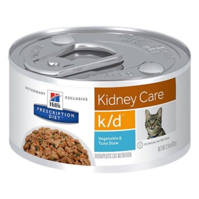 Hill's Prescription Diet k-d Kidney Care Vegetable & Tuna Stew Canned Cat Food, 2.9-oz, case of 24 By Hill's Prescription Diet