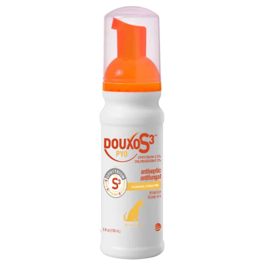 Douxo-S3-PYO-Antiseptic-Antifungal-Dog-Cat-Mousse-5.1-oz-bottle-By-Douxo-S3-768x1095