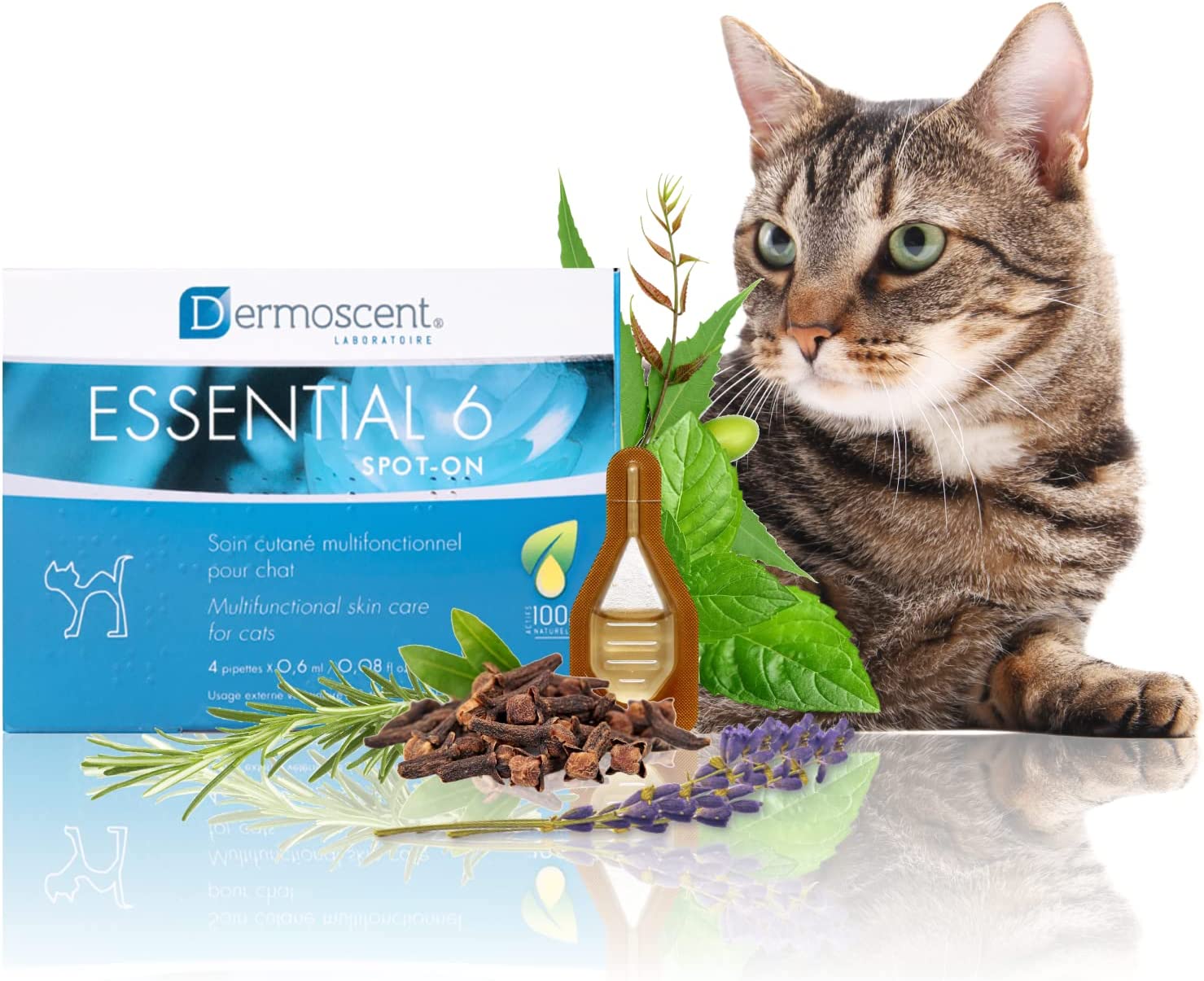 Dermoscent Essential 6 Spot-On Cat Skin Care Treatment 4Ct