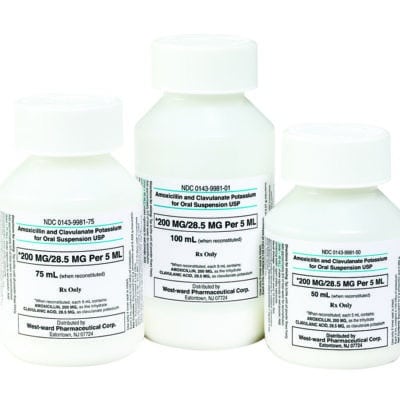 AmoxicillinClavulanate 200mg-28.5mg per 5ml 50ml 75ml 100ml