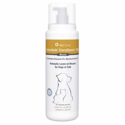 VetraSeb CeraDerm CM Antiseptic Leave-On Mousse for Dogs and Cats 147ml(5oz)