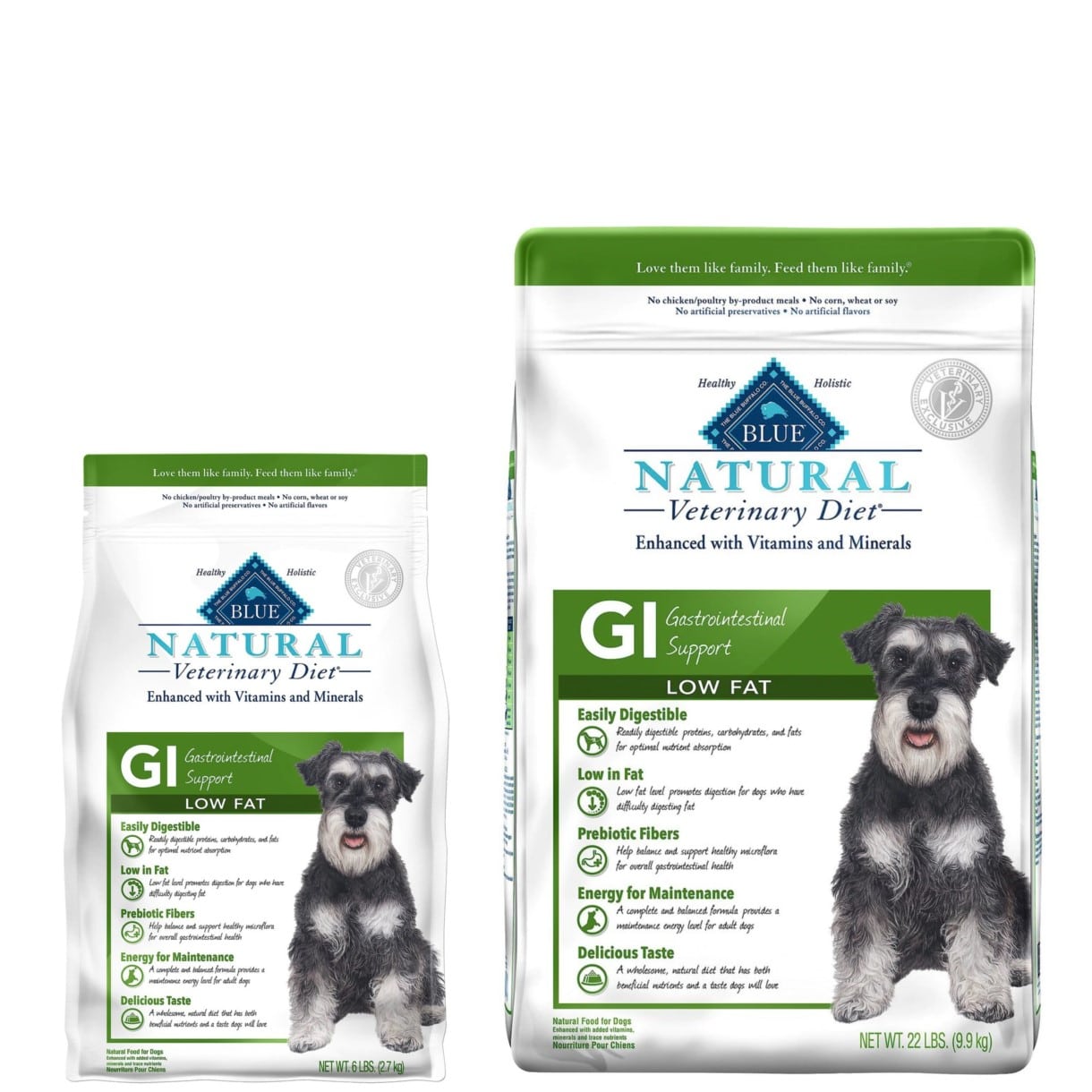 Blue Buffalo Natural Veterinary Diet GI Gastrointestinal Support Low Fat Dry Dog Food