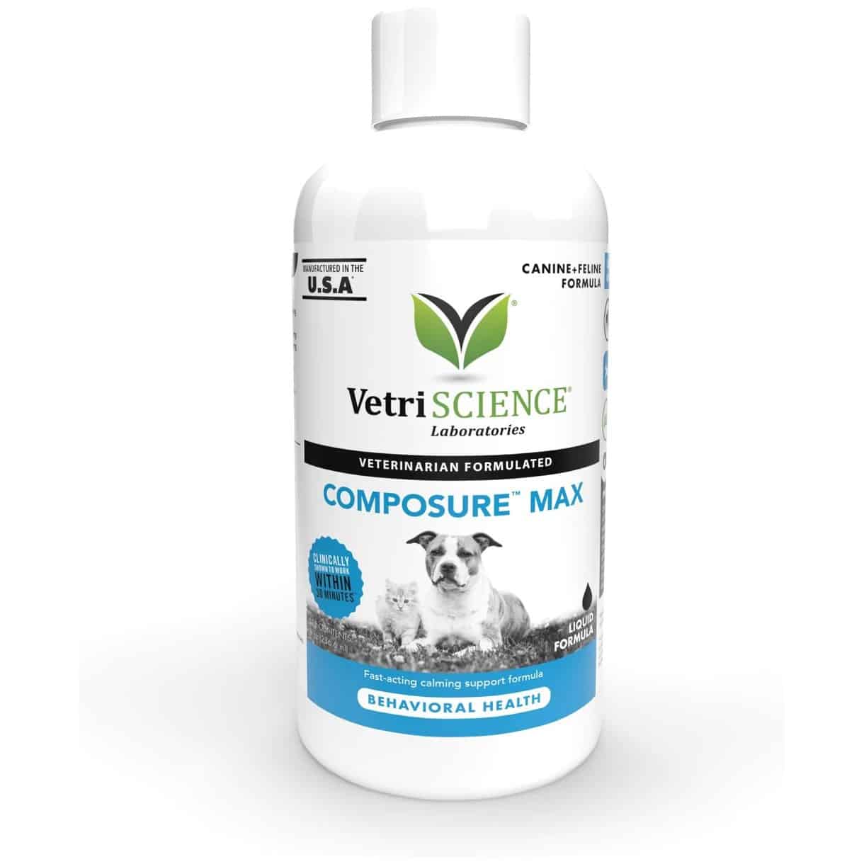 VetriScience Composure Liquid Calming Supplement for Cats & Dogs
