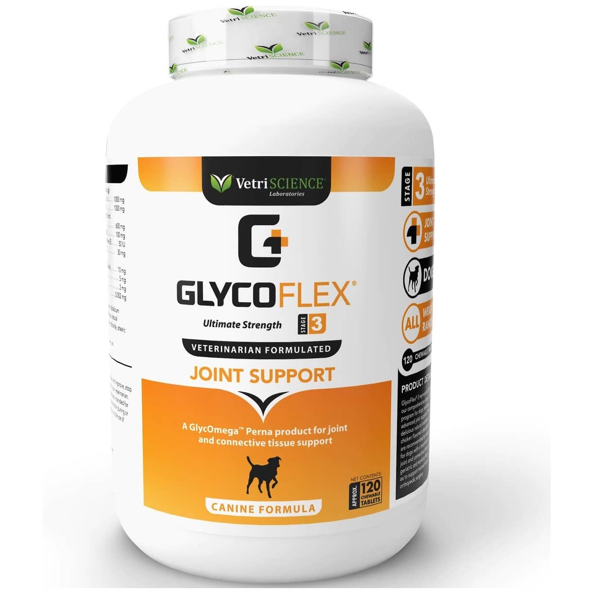 VetriScience GlycoFlex Stage III Chicken Flavored Chewable Tablets Joint Supplement for Dogs