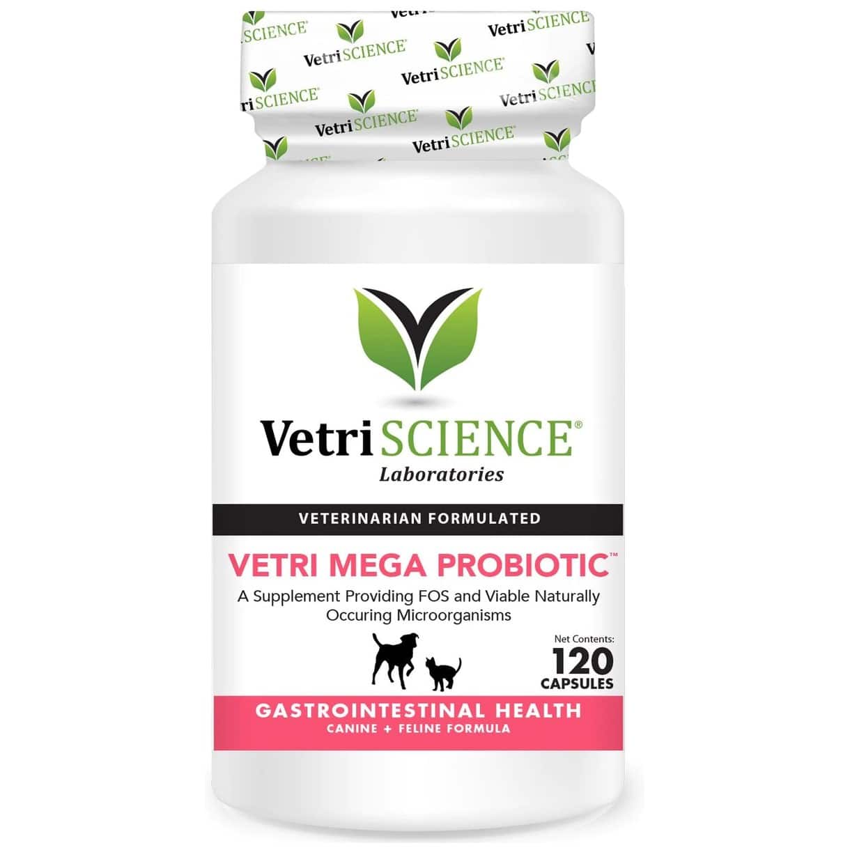 VetriScience Vetri Mega Probiotic Capsules Digestive Supplement for Cats & Dogs