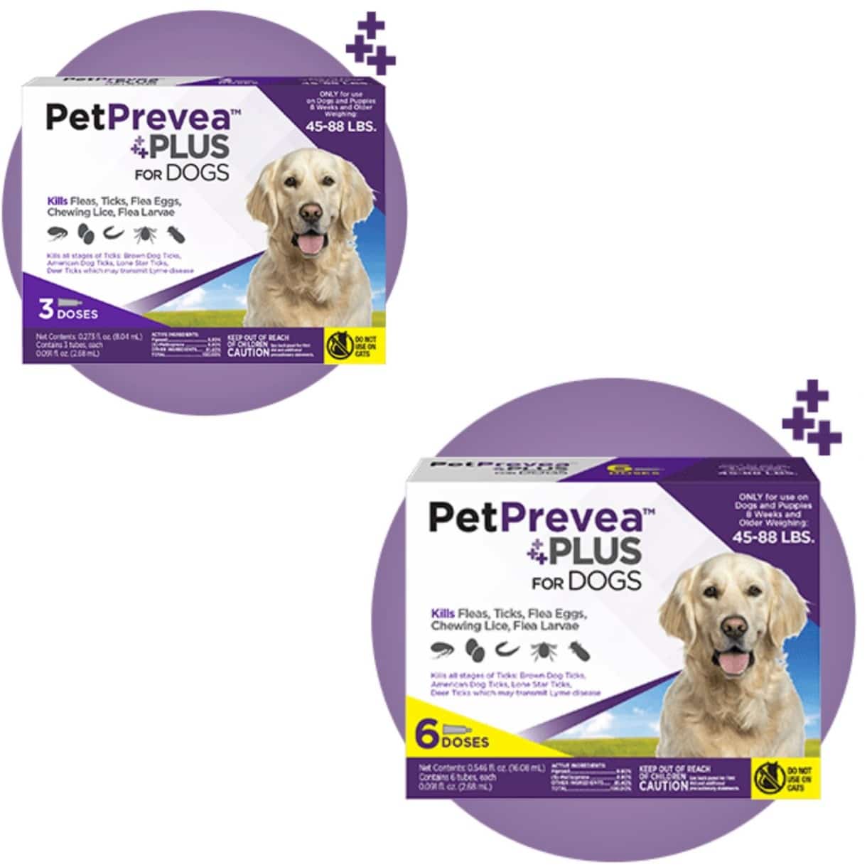 PetPrevea Plus Spot Treatment for Dogs, 45-88-lbs