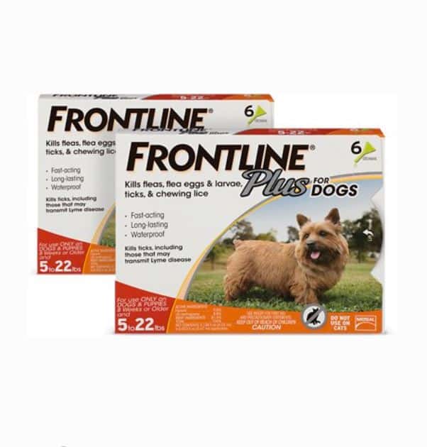 Frontline Plus Flea & Tick Small Breed Dog Treatment, 5 - 22 lbs 12pk