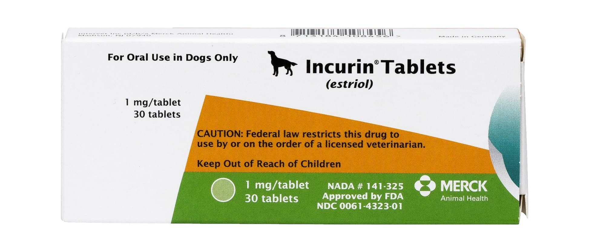 Incurin (Estriol) Tablets for Dogs 1mg 30 Tabs 1Family 1Health Pharmacy