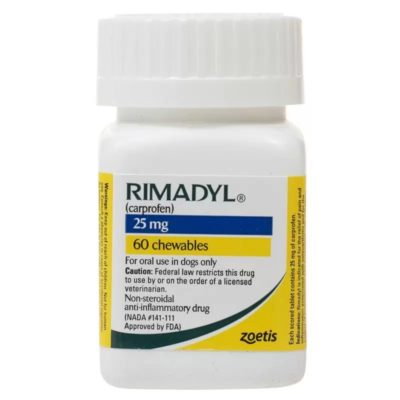 Rimadyl (Carprofen) Chewable Tablets for Dogs 25 mg 60 CT