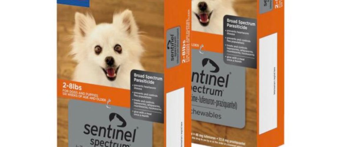 Sentinel Spectrum Chewable Tablets for Dogs, 2-8 lbs, 12 treatments (Orange Box)