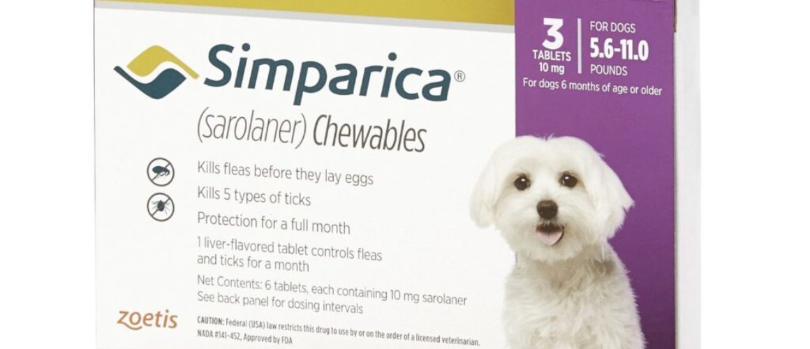 Simparica Chewable Tablets for Dogs, 5.6-11 lbs (Purple Box) 3ct