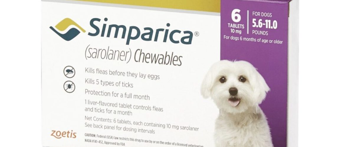 Simparica Chewable Tablets for Dogs, 5.6-11 lbs (Purple Box) 6CT