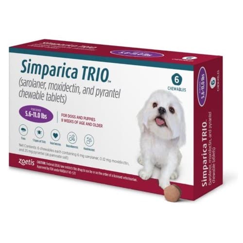 Simparica-Trio-Chewable-Tablets-for-Dogs-5.6-11.0-lb-6-treatments-Purple-Box-600x427