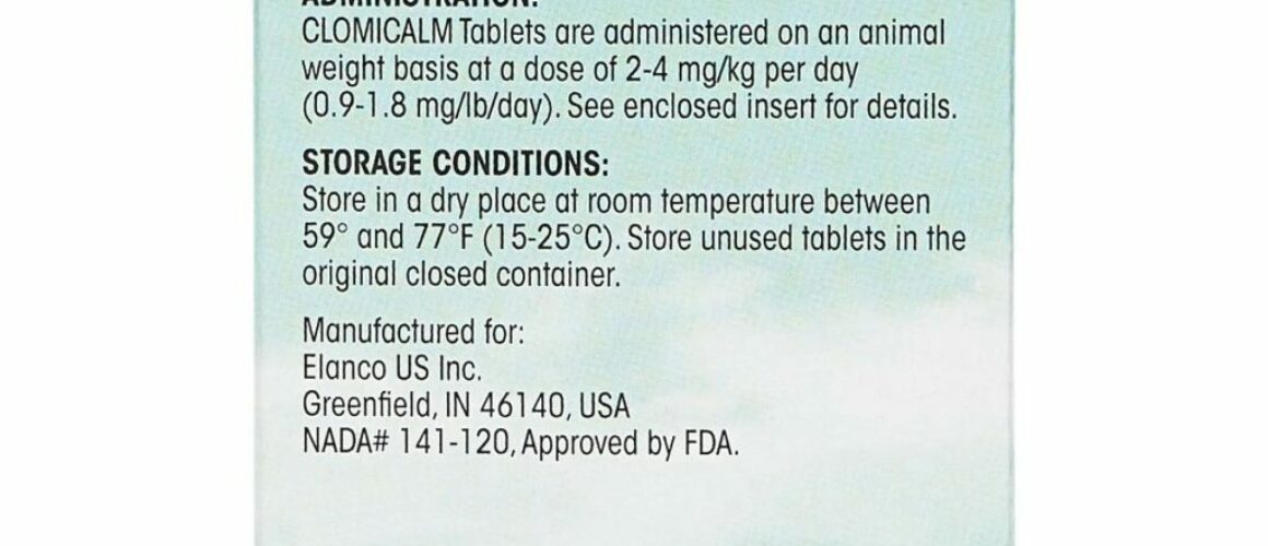Clomicalm (Clomipramine) Tablets for Dogs 80mg tabs (2)