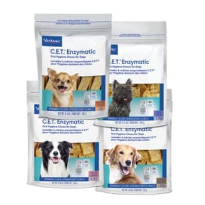 Virbac C.E.T Enzymatic Oral Hygiene Chews for Dogs main