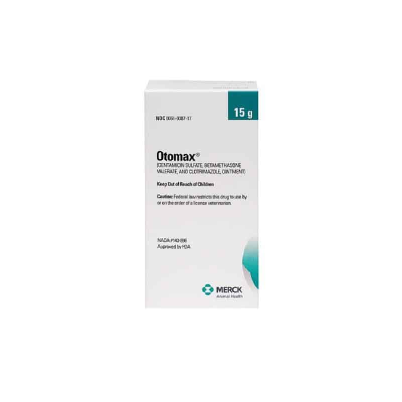 Otomax (Gentamicin, Betamethasone , Clotrimazole) Otic Ointment for Dogs 15gm
