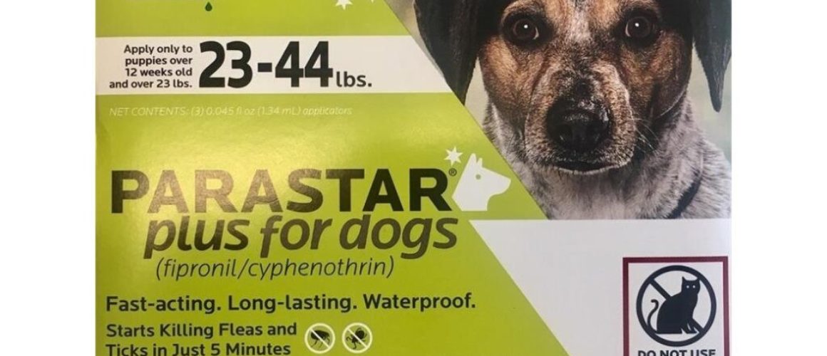 Parastar Plus Flea & Tick Treatment for Dogs 23-44 lbs Green 3ct