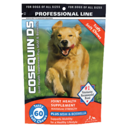 Cosequin DS Joint Heath Supplement for Dogs, Maximum Strength Plus MSM and Boswellia, 60 Soft Chews