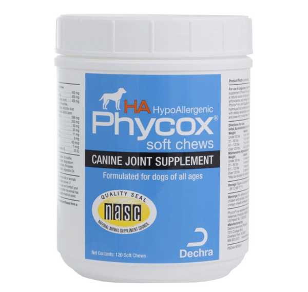 Phycox MAX HypoAllergenic Soft Chews Joint Support Dog Supplement 120CT