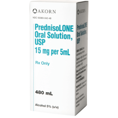 Prednisolone Oral Solution, 15 mg per 5 mL, 16-oz
