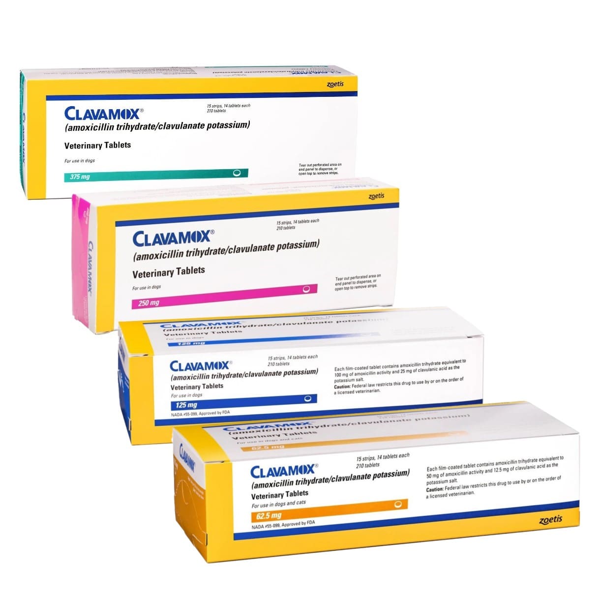 Clavamox (Amoxicillin / Clavulanate Potassium) Chewable Tablets for Dogs & Cats