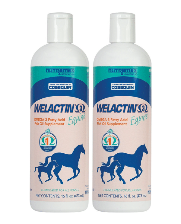Nutramax Welactin Omega-3 Fish Oil Liquid Coat & Immune Support Horse Supplement, 16-oz bottle, 2 count