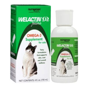 Nutramax Welactin Feline Omega-3 Cat Liquid Supplement, 4-oz bottle