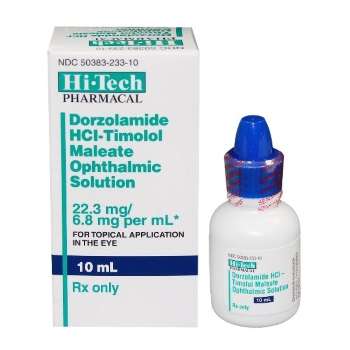 Dorzolamide HCL-Timolol Maleate Ophthalmic Solution 22.3 mg-6.8 mg per ml, 10 ml