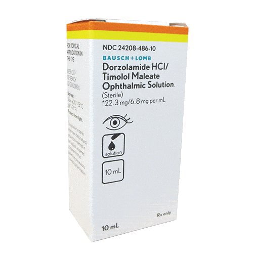 Dorzolamide HCL-Timolol Maleate Ophthalmic Solution 22.3 mg-6.8 mg per ml, 10 ml