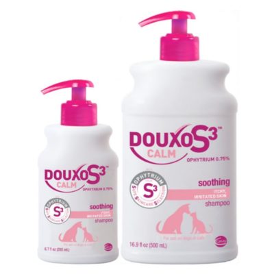 Douxo-S3-Calm-Shampoo-for-Dogs-and-Cats-6.7oz-and-16.9-oz-bottle-2-768x925
