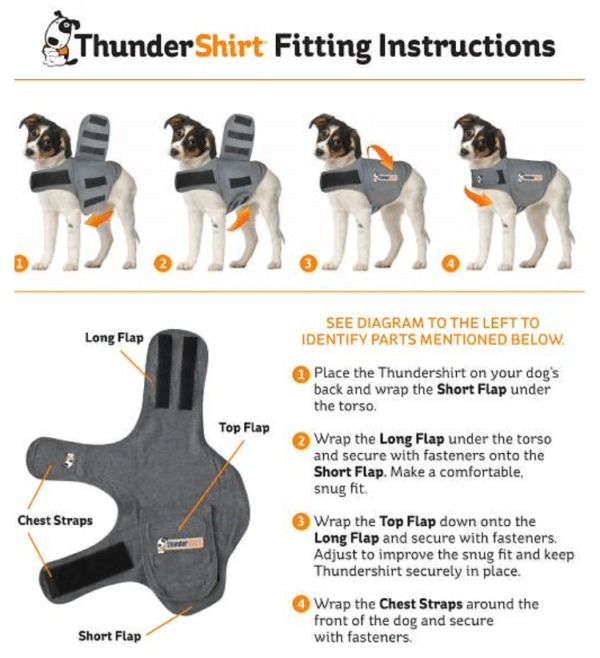 ThunderShirt Anxiety & Calming Aid for Dogs INSTRUTIONS