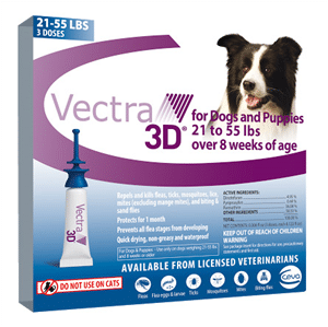 VECTRA 3D Medium Dog 21-55Lbs, 6 Doses