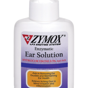 Zymox Ear Solution with .5% Hydrocortisone for Dogs & Cats, 1.25-oz bottle