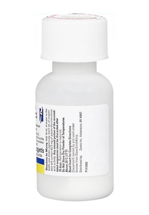 Clavamox (Amoxicillin - Clavulanate Potassium) Oral Suspension for Dogs & Cats, 15-mL (4)