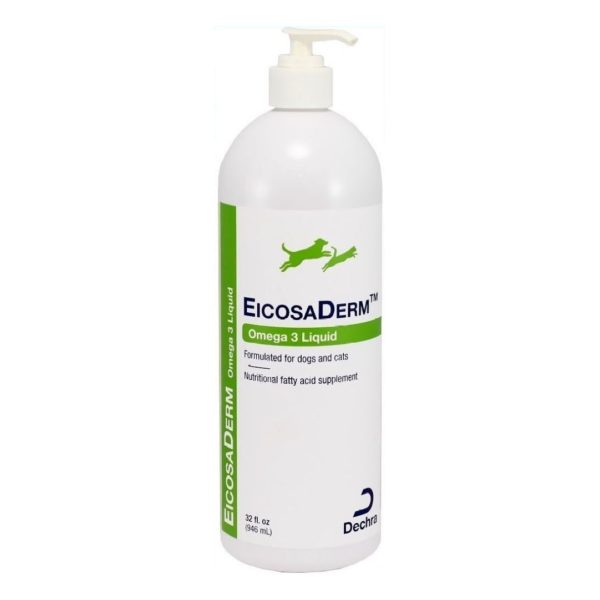 EicosaDerm Omega 3 Liquid Dog & Cat Nutritional Supplement 32oz