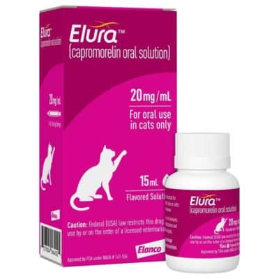 Elura (capromorelin oral solution) 20 mg per mL for Cats, 15 ml