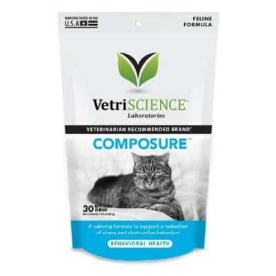 VetriScience Composure Chicken Liver Flavored Soft Chews Calming Supplement for Cats 30ct
