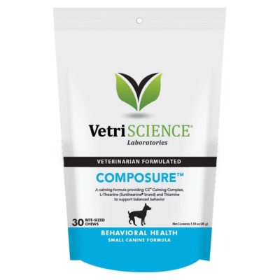 VetriScience Composure Chicken Liver Flavored Soft Chews Calming Supplement for Dogs, 30Ct