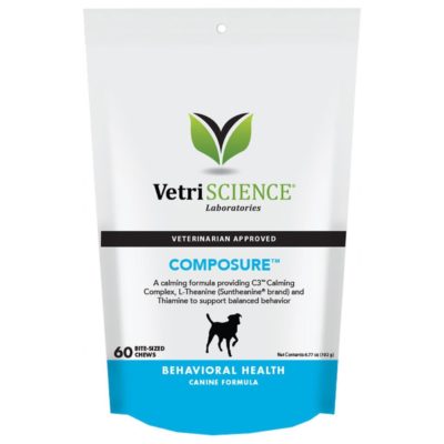 VetriScience Composure Chicken Liver Flavored Soft Chews Calming Supplement for Dogs 60Ct