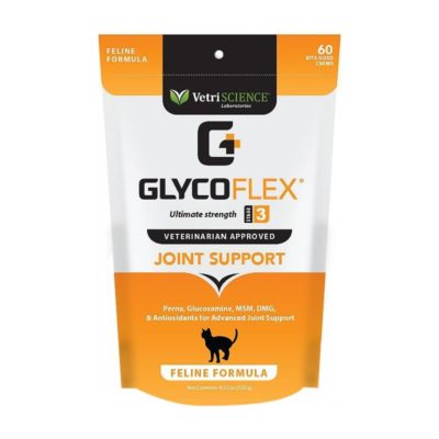 VetriScience GlycoFlex III Chicken Liver Flavored Soft Chews Joint Supplement for Cats, 60-count