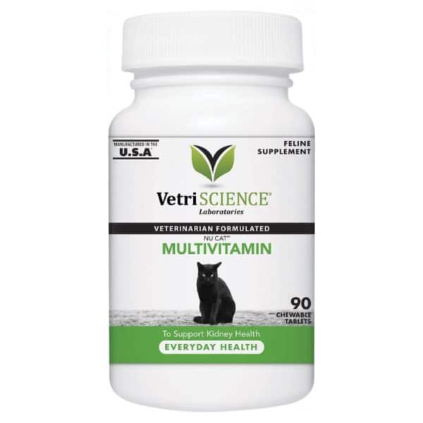 VetriScience Nu Cat Chewable Tablets Multivitamin for Cats, 90