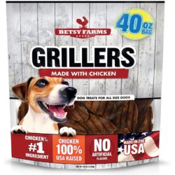Betsy Farms Chicken Grillers, Chicken Jerky Treats for Dogs 40 Oz