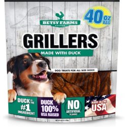 Betsy Farms Duck Grillers Dog Jerky Treats, 40 Oz Duck Jerky Treats For Dogs