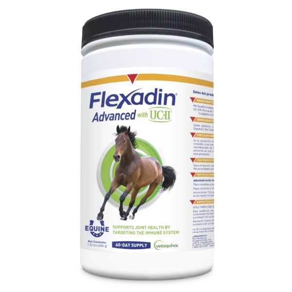 Equine Flexadin UC-II Joint Health Support Banana Flavor Horse Supp. Powder 1.32Lbs Jar