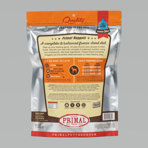 Primal™ Freeze Dried Raw Beef Formula Dog Nuggets 14 Oz