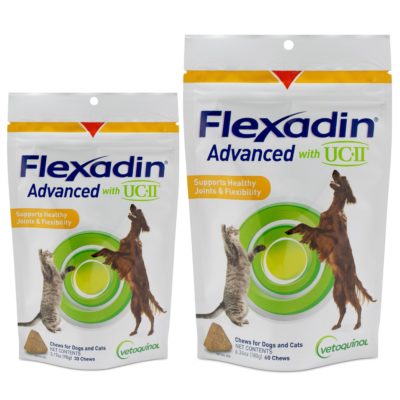 Vetoquinol Flexadin Advanced w UCII Soft Chews Joint Supplement for Dogs & Cats 30ct & 60ct