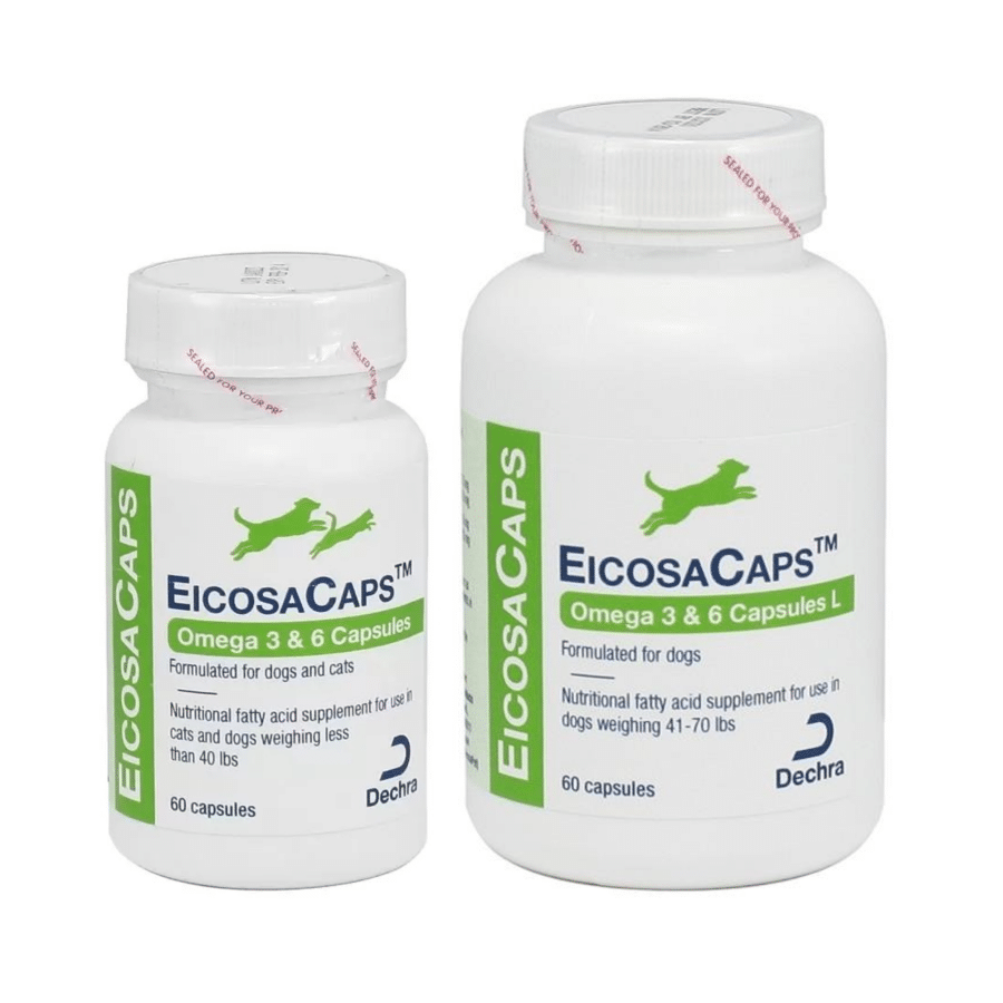 EicosaCaps Omega3 Fatty Acid Supplement for Dogs & Cats 60 Ct