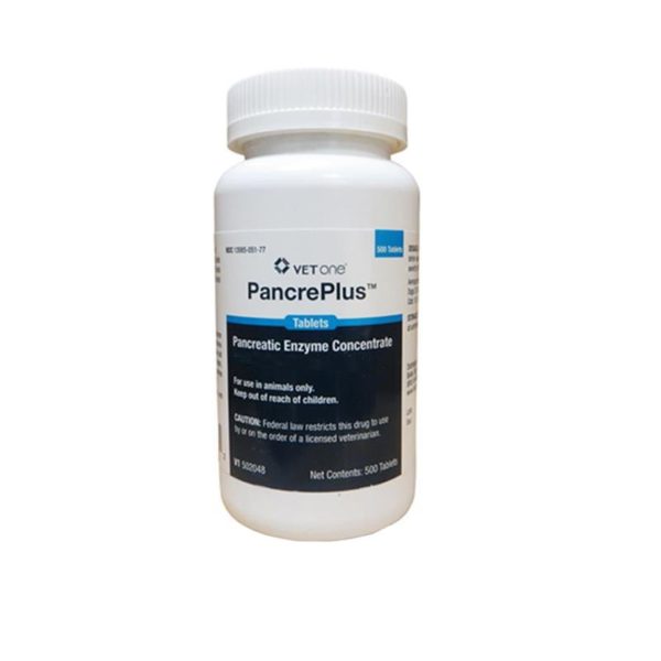 PancrePlus Pancreatic Tablets Bottle for Dogs & Cats (2) 500 tabs